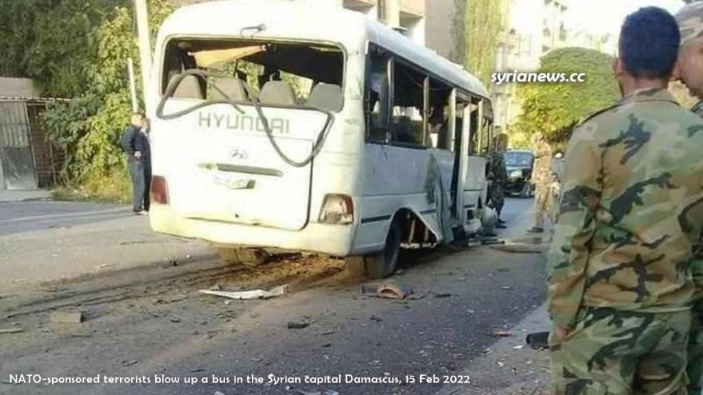 Terrorists Blow up Military Bus in Damascus: 1 Martyred, 11 Injured