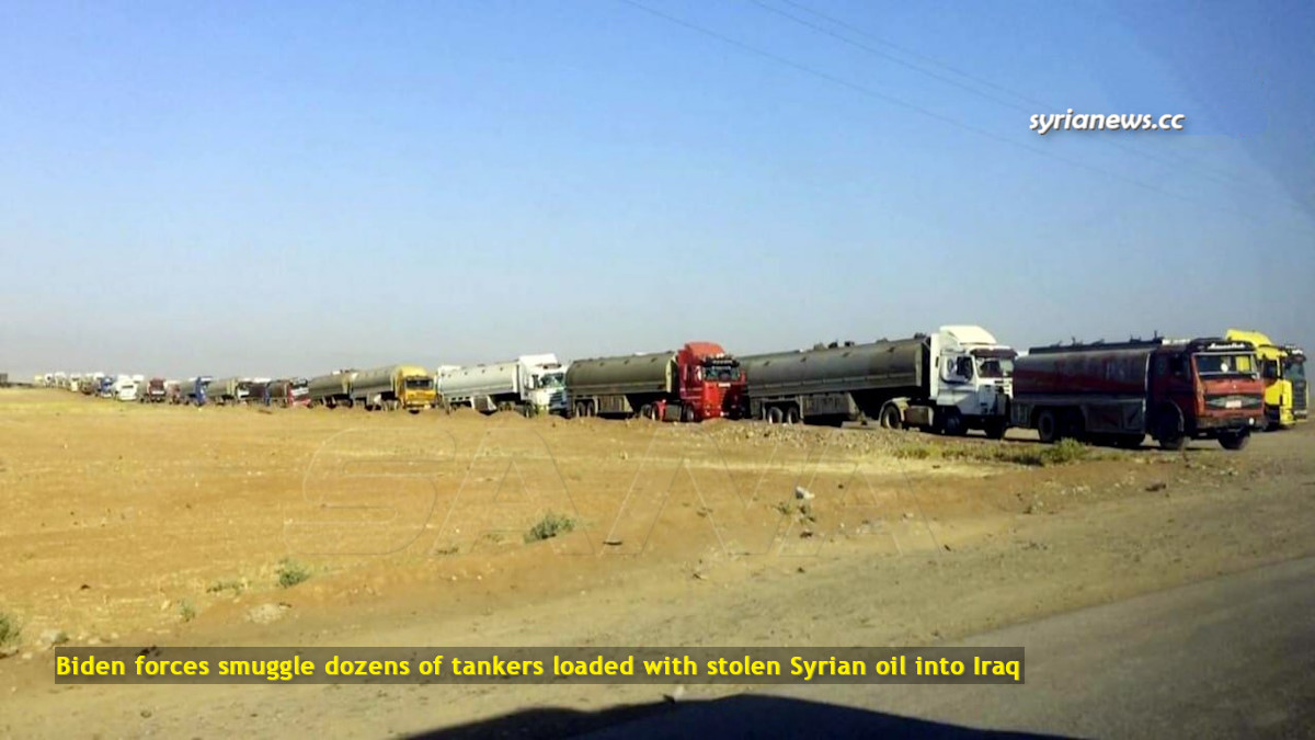 Biden forces smuggle dozens of tankers loaded with stolen Syrian oil into Iraq