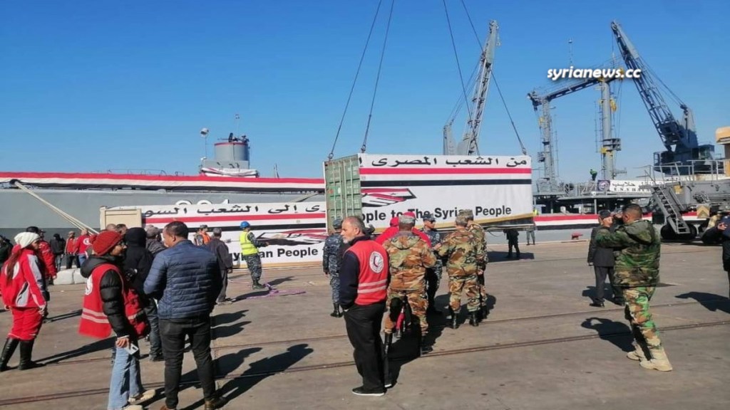 Egypt Ships more Earthquake Relief Ship to Syria